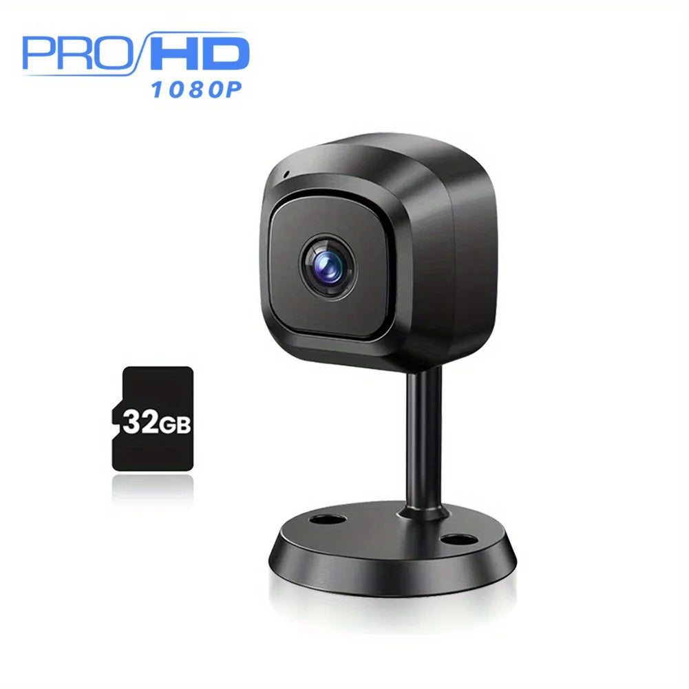 2.4GHz Wi-Fi mini security camera, 1080p HD night vision baby monitor, pet camera with mobile app, motion detection