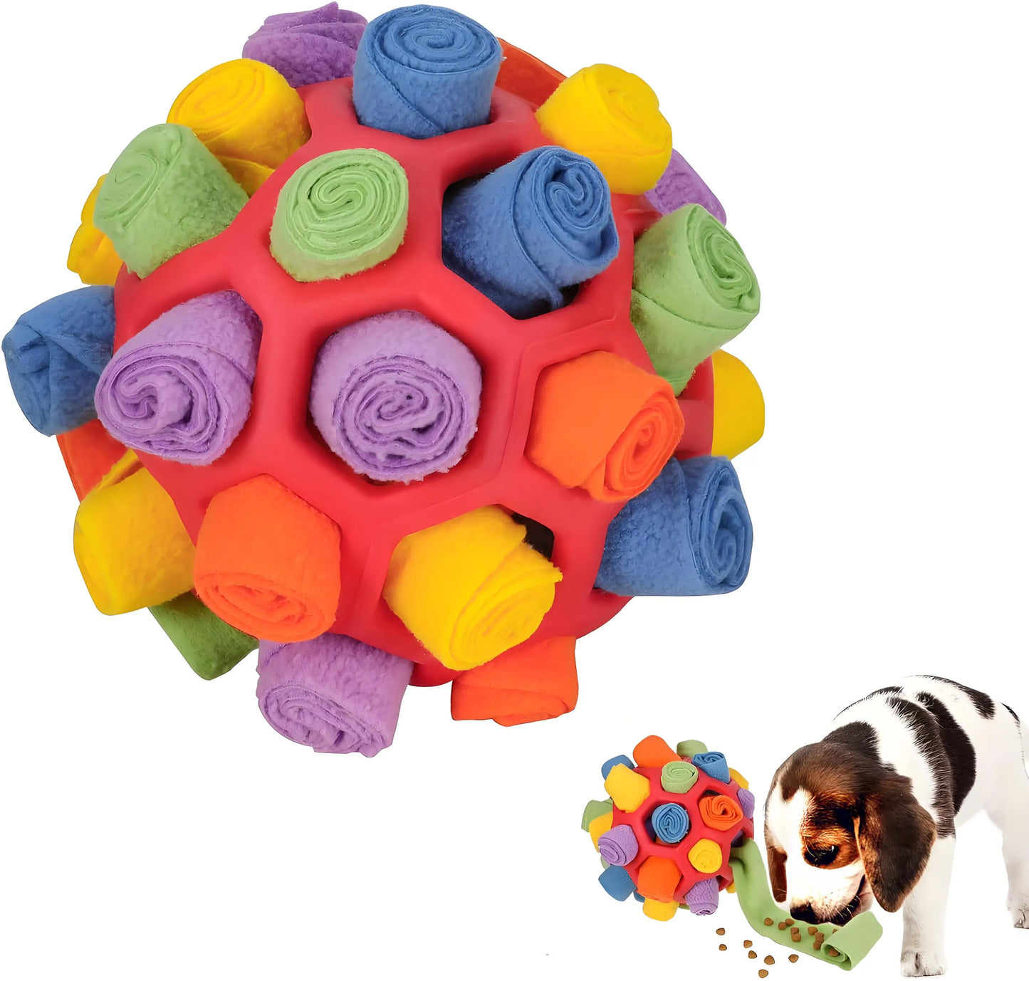 Hign-concerned Mental Stimulation Snuffle Ball Dog Chew Resistant Puzzle Enrichment