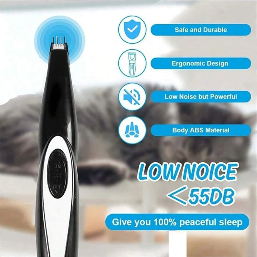 Rechargeable Quiet Dog Grooming Kit With Low Noise Hair Clipper Nail Grinder For Cats And Other Pets