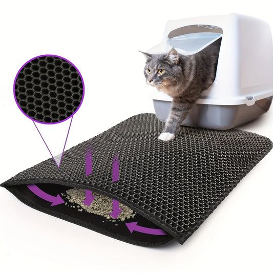 Hign-concerned Honeycomb Cat Litter Mat Superior Non-Slip Surface Easy-Clean Durable