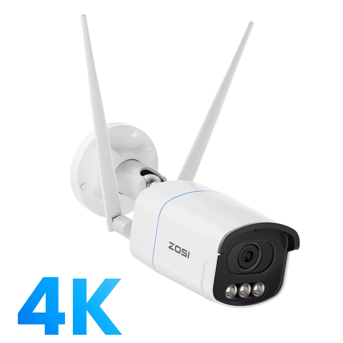 ZOSI C186A 4K 8MP/5MP Aurora Lux WiFi Camera True Full Color Night 2.4/5GHz WiFi AI Detection Outdoor HD CCTV Video Surveillance