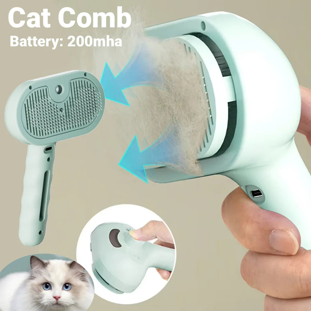 Shunmaii AllInOne Cat Steam Brush For ComprehensivePrecision Pet Grooming Solutions