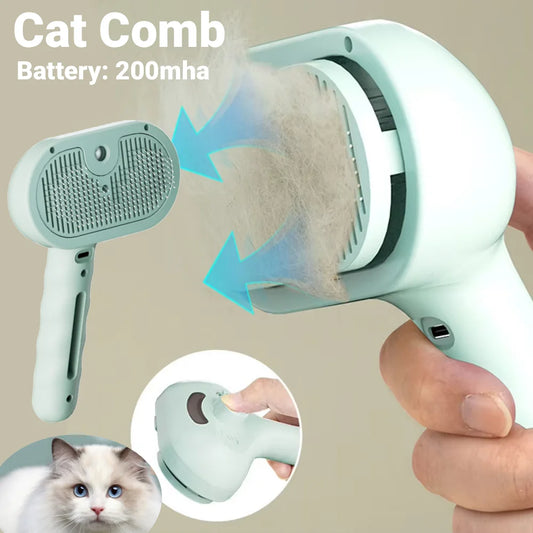Shunmaii AllInOne Cat Steam Brush For ComprehensivePrecision Pet Grooming Solutions