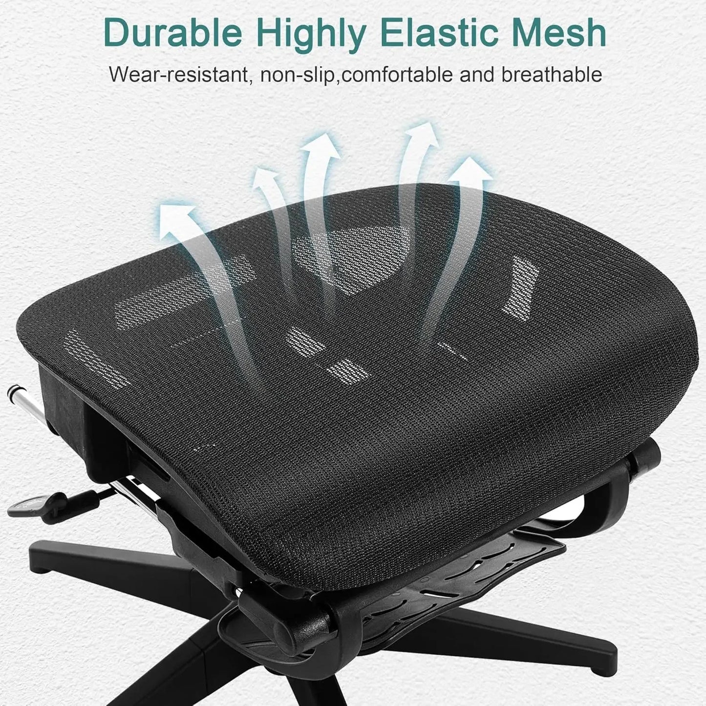 XMSJ Swivel Ergonomic High Back Mesh Office Chair Footrest