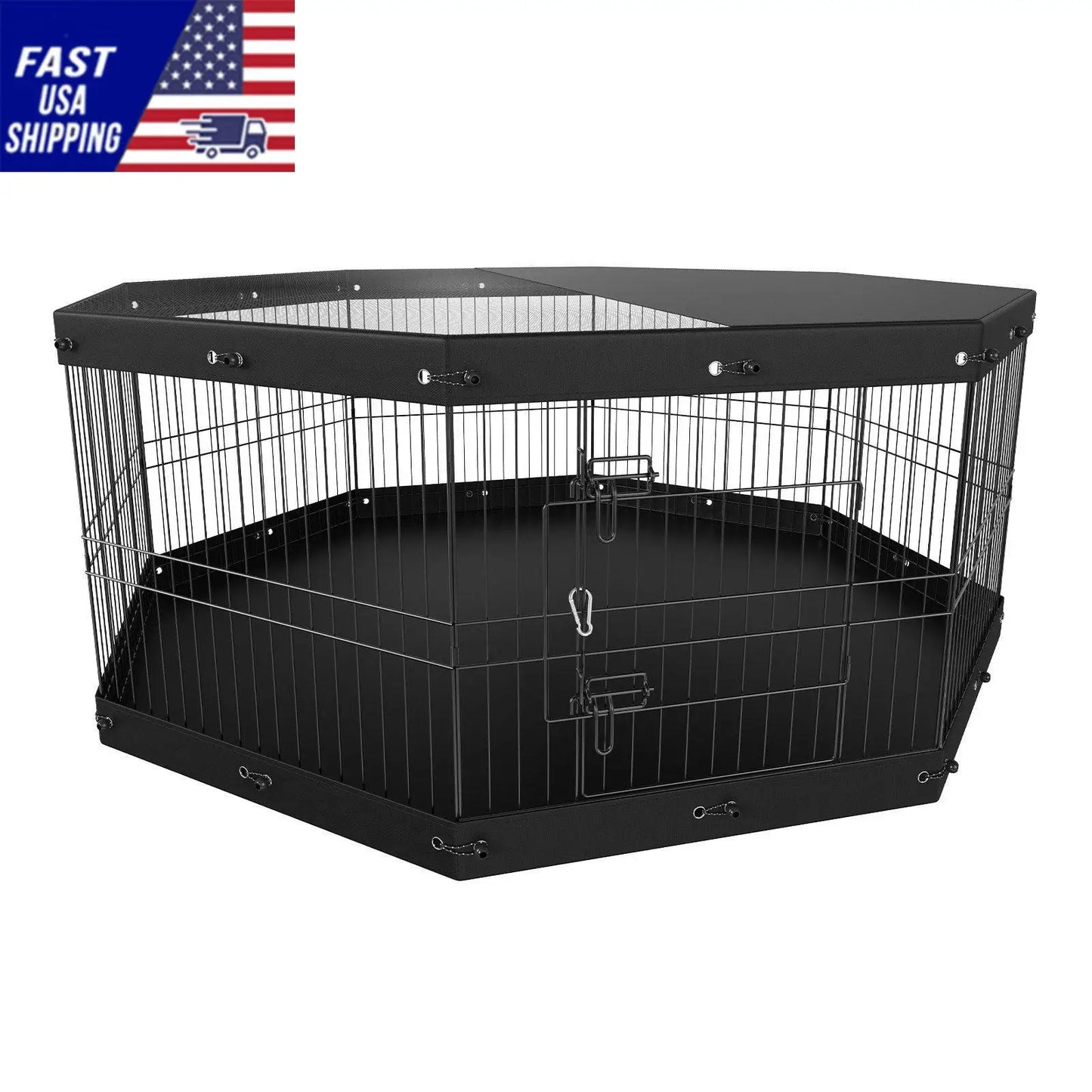 Hign-concerned Dog Playpen 8 Panels Foldable Exercise Pen