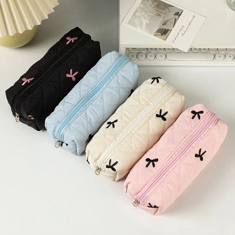 YOUQIWJH Bow Ribbon Pencil Case Back To School Girls Pouch