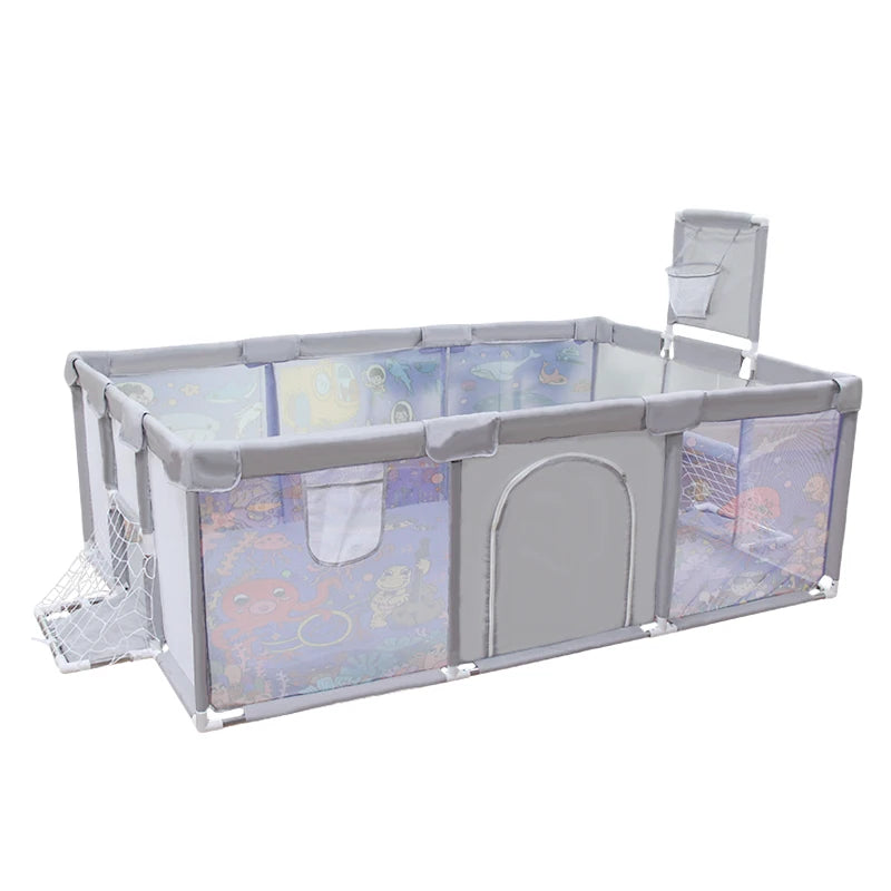 IMBABY Baby Playpens Cartoon Baby Corralitos with Protective Angle Playpen for Children Indoor Game Parks for Baby Playground