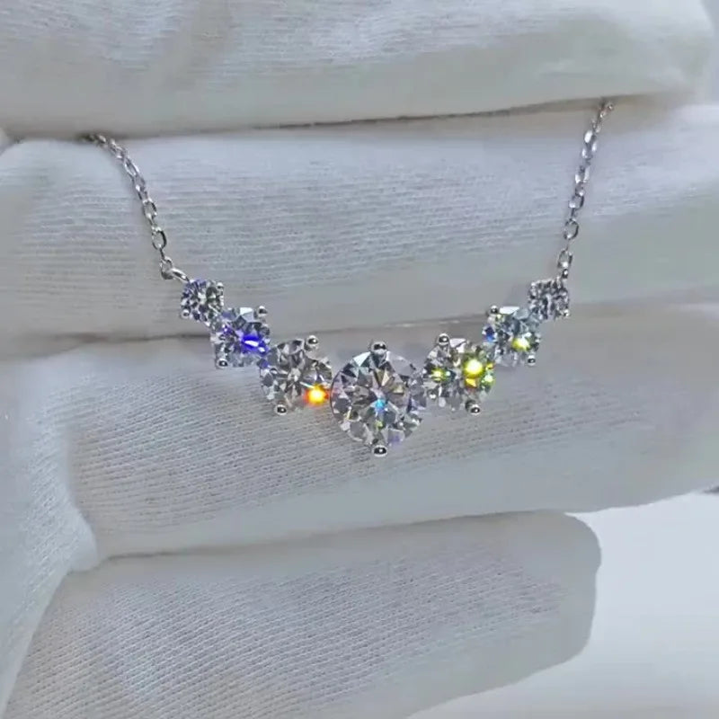 Guangdong Cubic Zirconia Smile Necklace Princess Cut Unisex