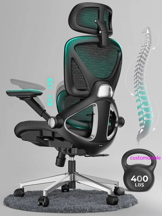 XMSJ Ergonomic Mesh Office Chair With 4D Arms And Lumbar