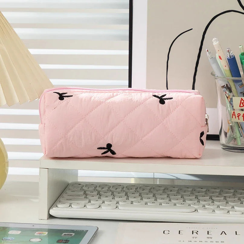 YOUQIWJH Bow Ribbon Pencil Case Back To School Girls Pouch