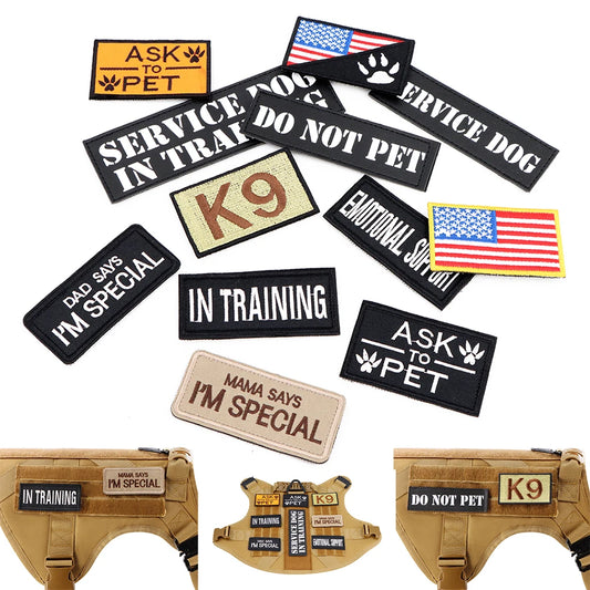 Petravelcn Comprehensive Tactical Patch Bundle For Dogs DogVests ID LabelsAndTags