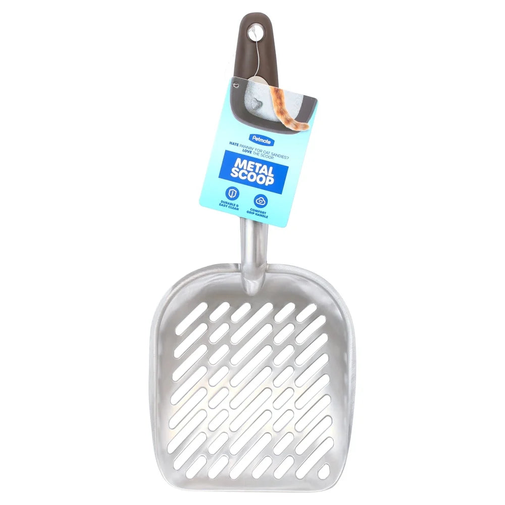 Hign-concerned Industrial Grade Aluminum Cat Litter Scoop Ergonomic TPR SlottedDesign