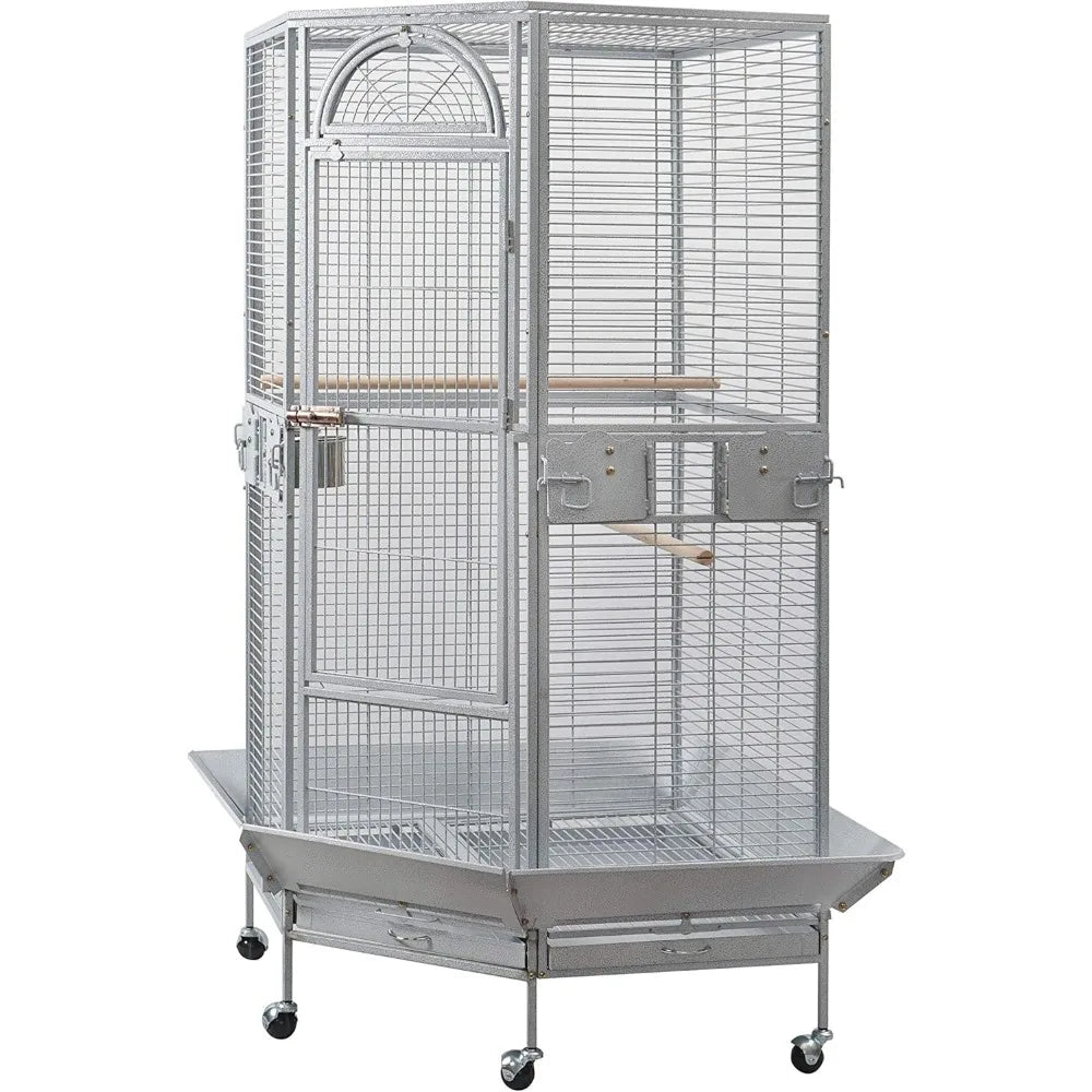 Gap Corner Bird Cage for Cockatiel Parakeet