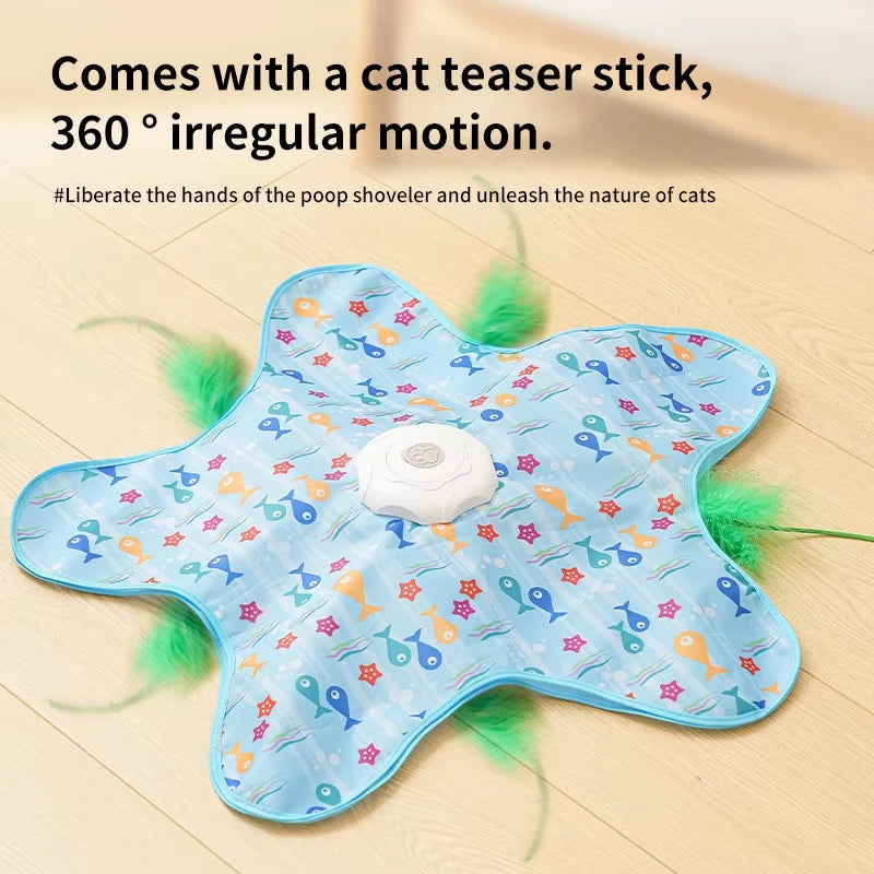 Premium Interactive Hide And Seek MotionActivated Cat Toy Concealed FeatheredMice