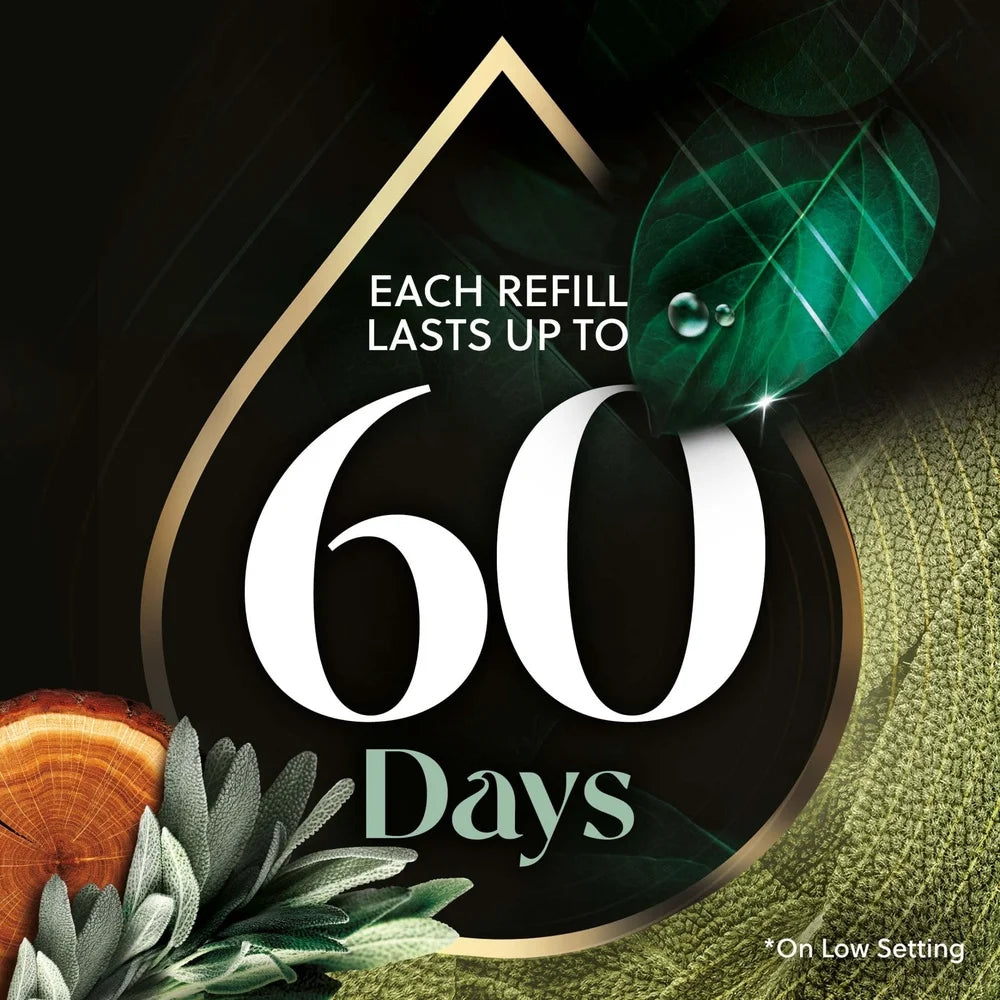 Hign-concerned VibrantScentedOilRefillWhiteSage MahoganyFiveCountLongLastingFragrance NaturalEssentialOilsAirFreshener