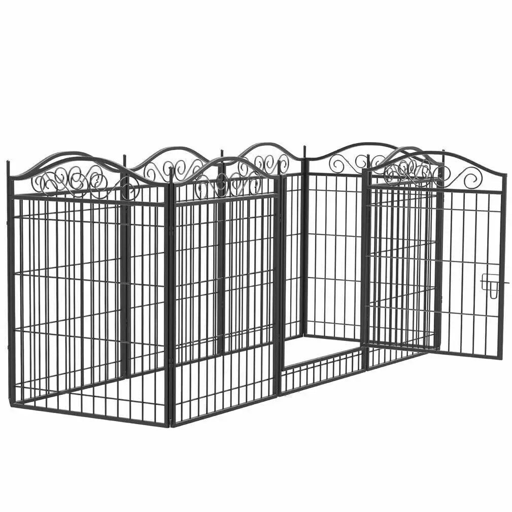 BINGOPAW IndustrialGrade WeatherResistant Heavy Duty Foldable Metal Dog Playpen IndoorOutdoor