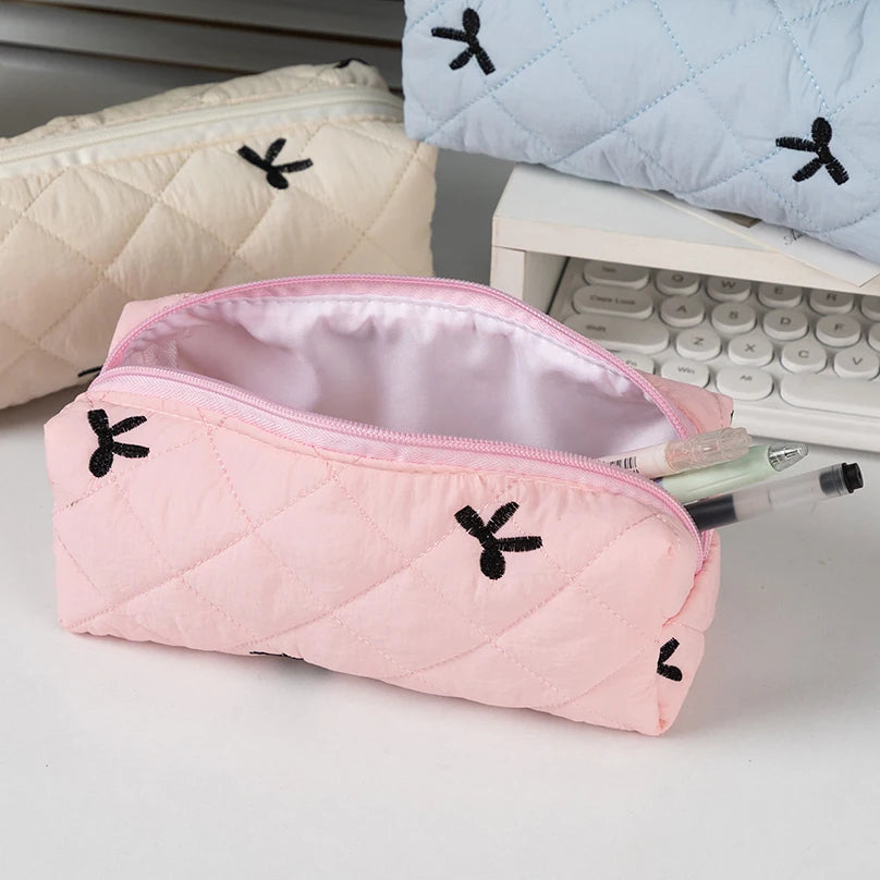 YOUQIWJH Bow Ribbon Pencil Case Back To School Girls Pouch