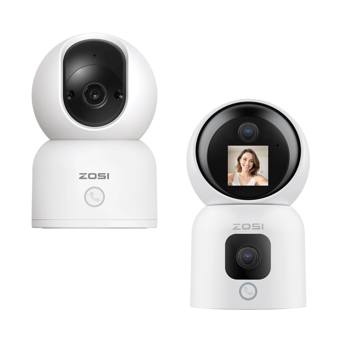 ZOSI 360° Smart Home Security Camera PTZ Auto Tracking Baby Monitor AI Panoramic HD Night Vision Indoor WiFi Surveillance Camera