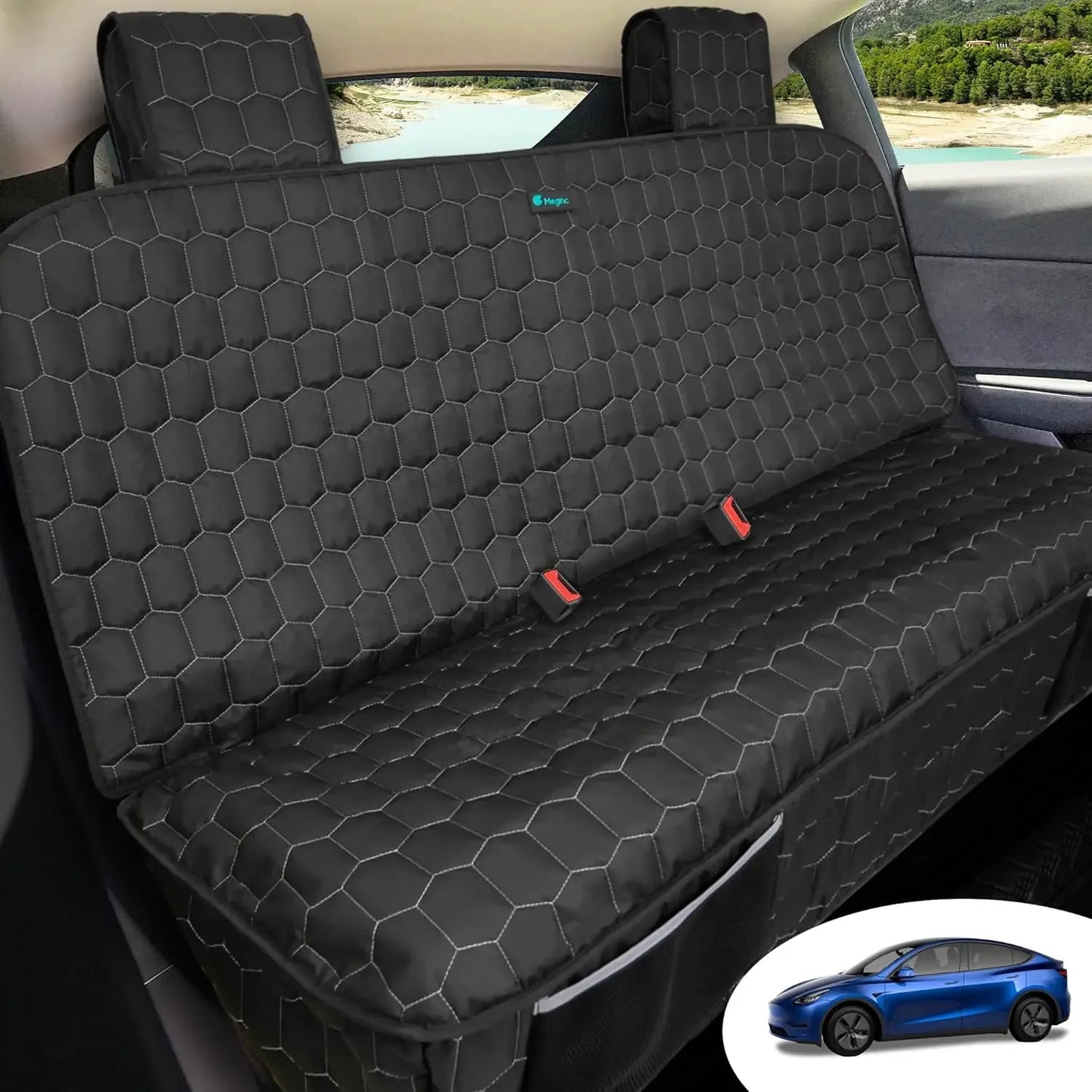 Dog Seat Covers for Back Seat, Dog Car 100% Waterproof Pet Seat Cover Protects from Scratches, Scuffs, Dog Hammock