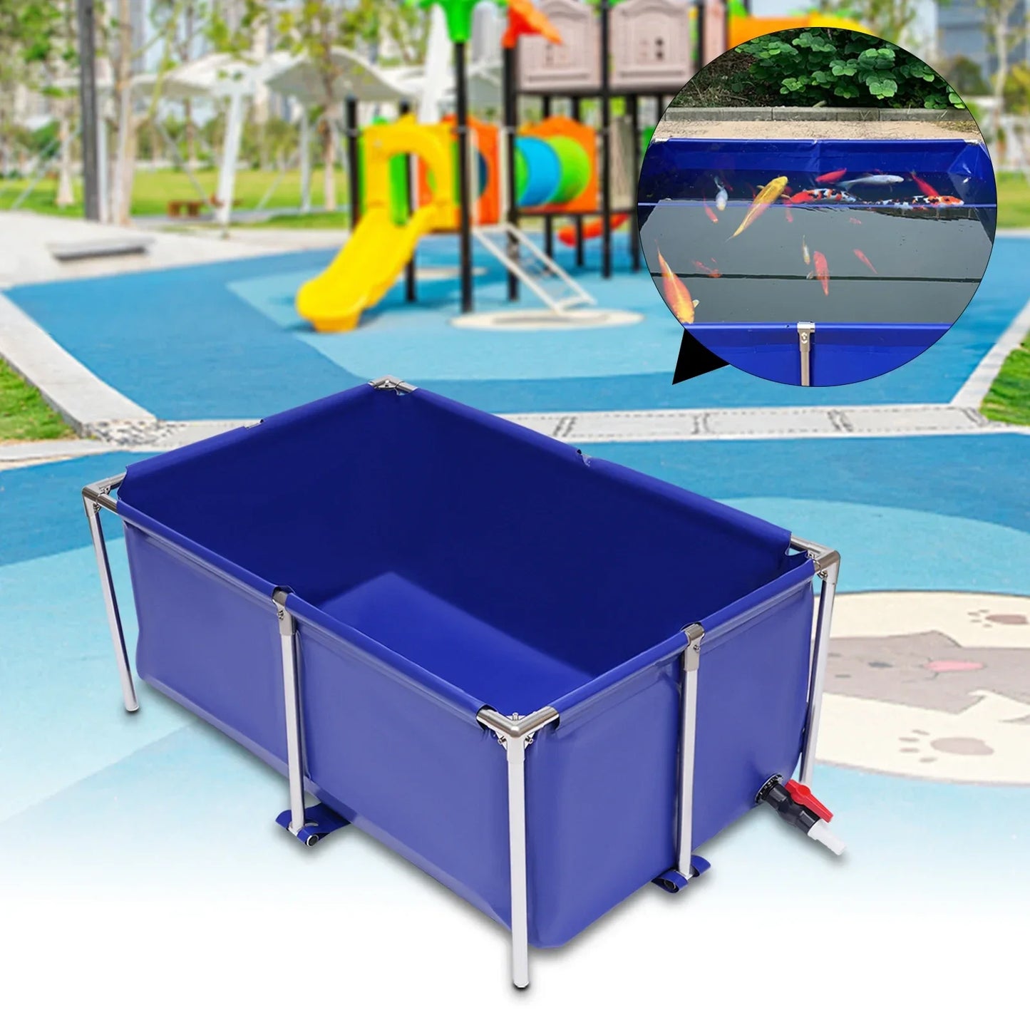 Hign-concerned Canvas AquariumWaterStorage Tank For Fish And LobsterBreeding Systems AntiRustDurability