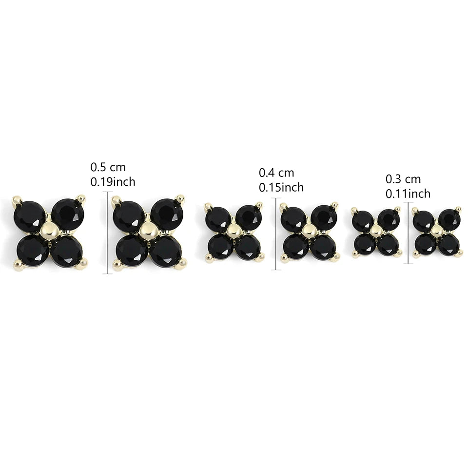 Yupsk Flower Butterfly Zircon Stud Earrings For Women