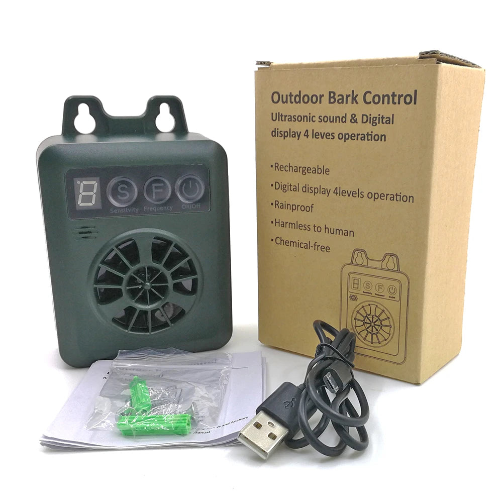 ALLOYSEED Ultrasonic Canine Bark Stopper Deterrent For Outdoor Anti BarkingProtection
