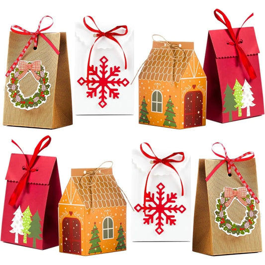 Hign-concerned 12 Pieces Christmas Gift Bags With Premium Designs