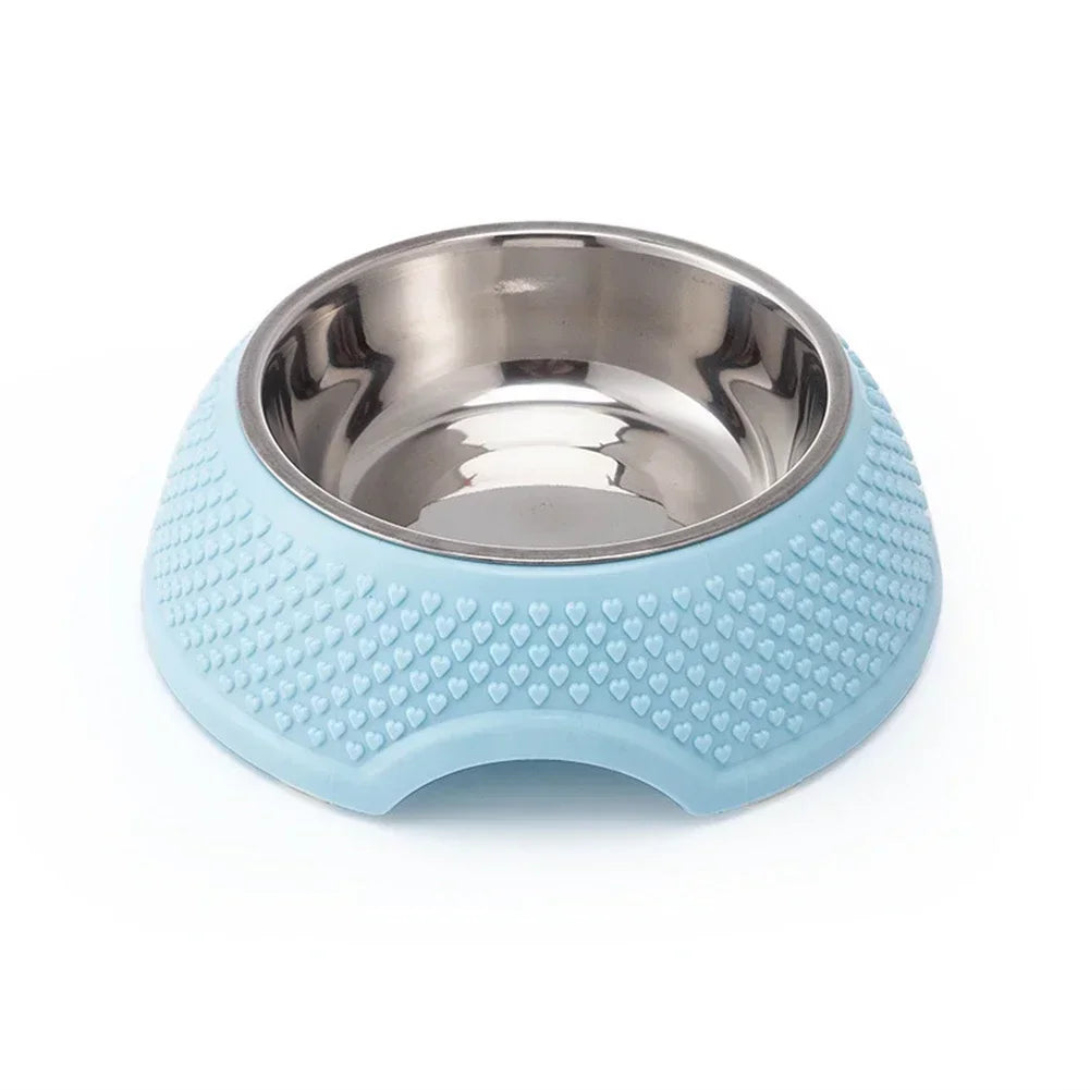 Hign-concerned UltraStainlessSteel Dog Feeding Bowl Petware Heart Shaped Pattern