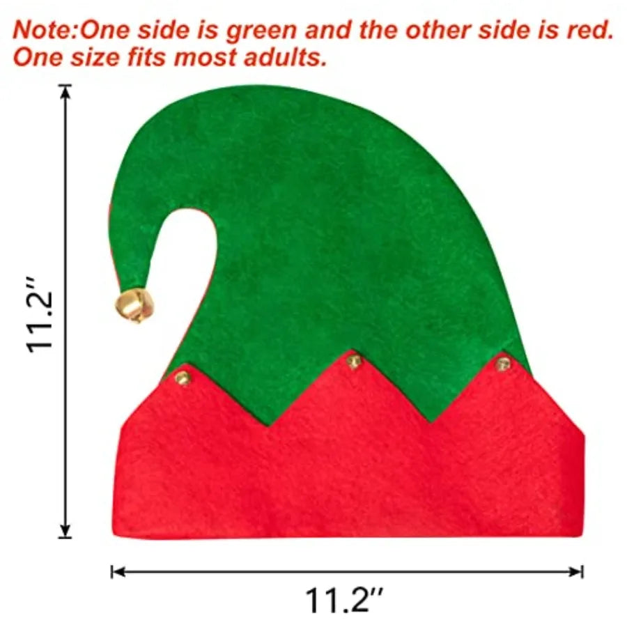 Moon Boat Christmas Elf Felt Hat 3 Pack Decorations