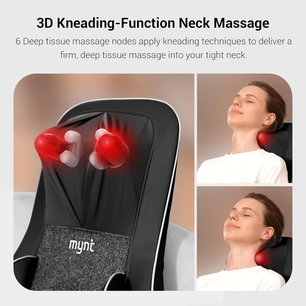 XMSJ Shiatsu Neck And Back Massager For Chair With Heat