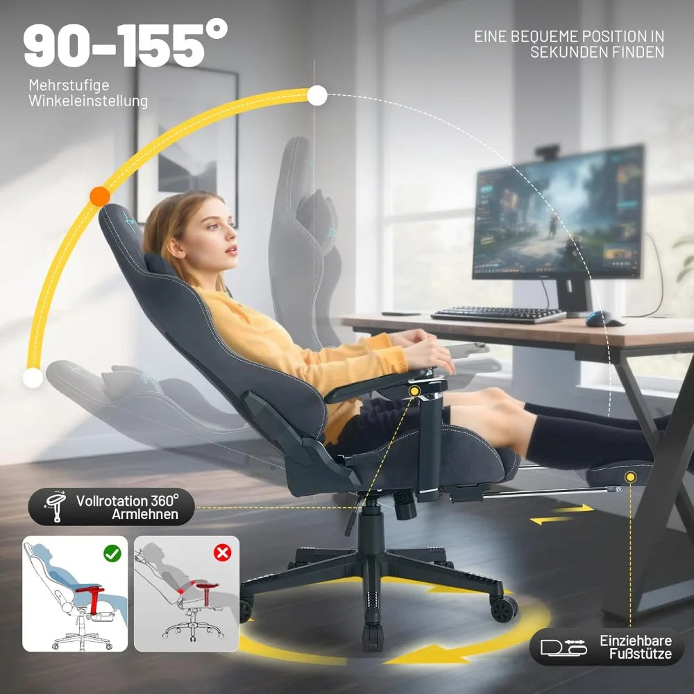 ZHUOTING Ergonomic Gaming Chair With 6D Adjustable Armrests