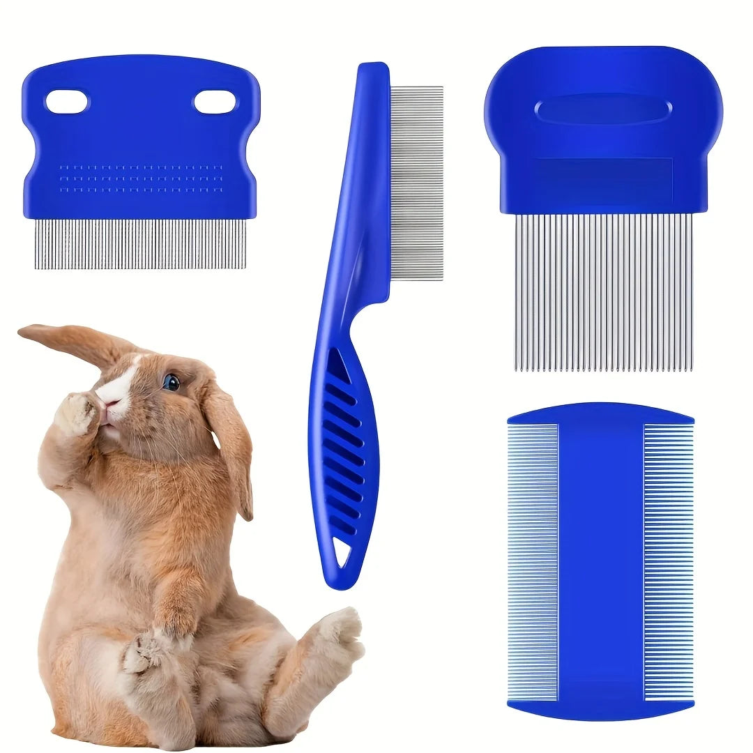 Hign-concerned StainlessSteel DoubleSided Flea Lice Pet Grooming Comb ProGroomingKit