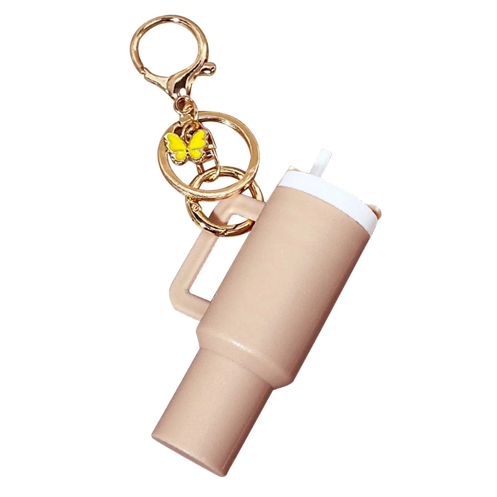 Button Carabiner Butterfly Lip Balm Keychain Tumbler Ring