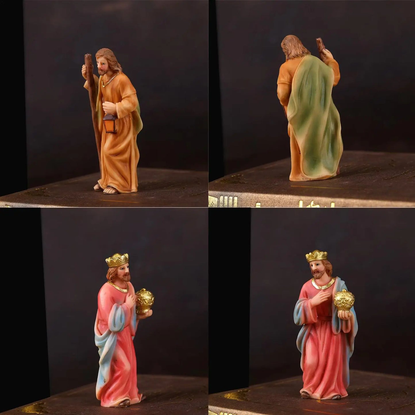 High-concerned Christmas Nativity Resin Manger Figurines Decor