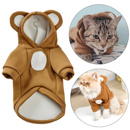 XLeiPet Premium Hairless Cat Hoodie Sweater Winter Costume Outfit EnsembleOutfit
