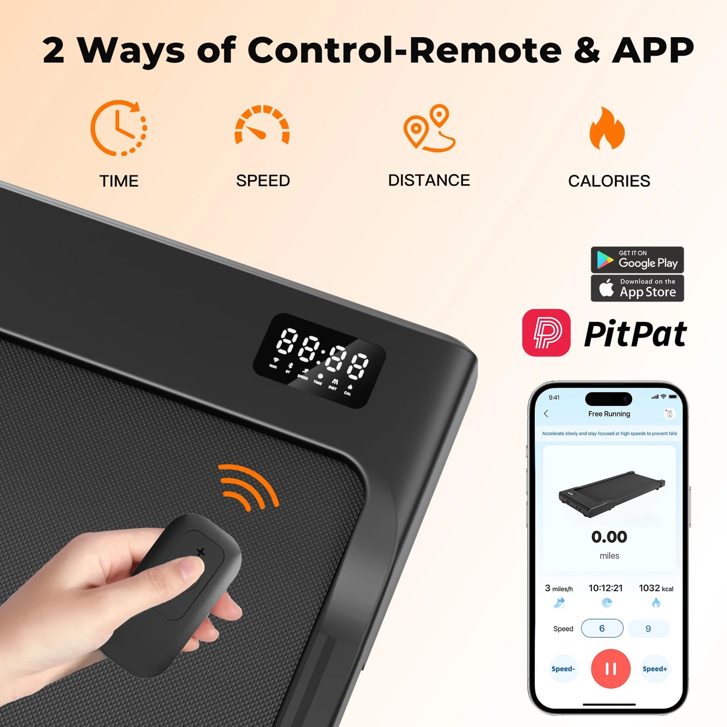 Superun Portable Under Desk Treadmill with Remote Control