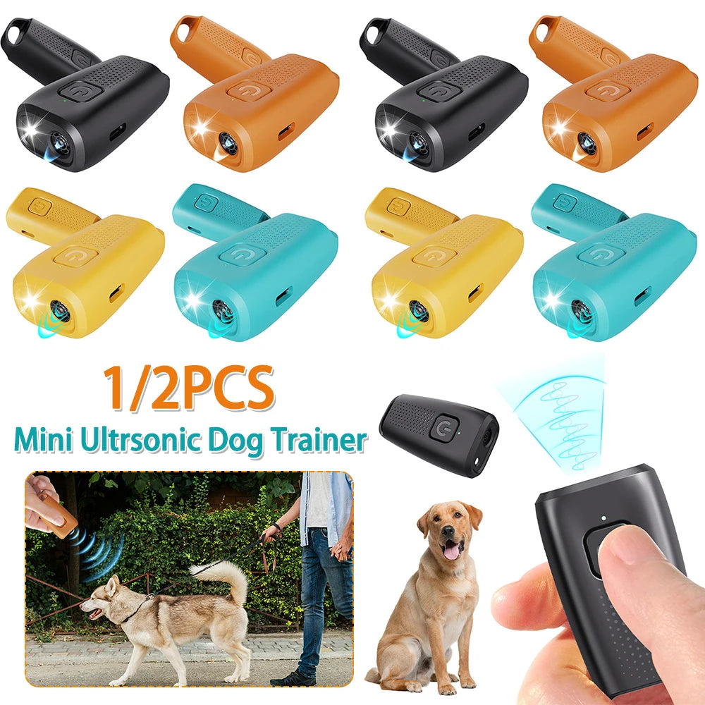 MOJOYCE CommercialGradeUltrasonicDogTrainingDevice Rechargeable Type C LED Flashlight Bark Deterrent