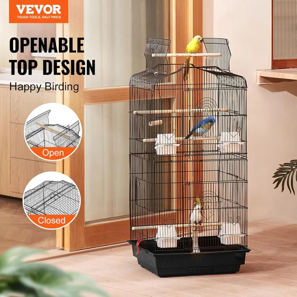 Color IndustrialGrade StainlessSteel BirdCage OpenTop Parrot Enclosure HeavyDuty Design Premium
