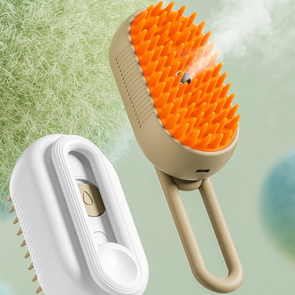 Hign-concerned All-in-One Ultra Electric Pet Hair-Care Brush Massager Steam Grooming