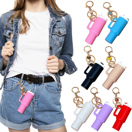 Button Carabiner Butterfly Lip Balm Keychain Tumbler Ring