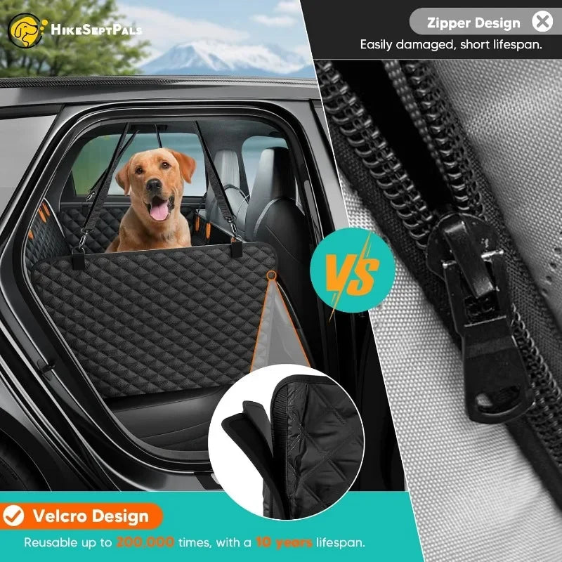 Back Seat Extender for Dogs,Dog Car Seat Cover Hard Bottom for Back Seat, Waterproof Dog Car Hammock for Car Back Seat