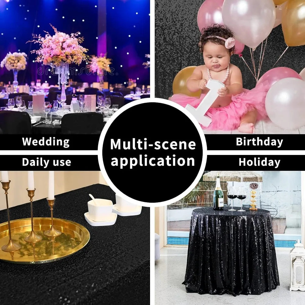 Sequined Tablecloth for Parties and Holiday Events