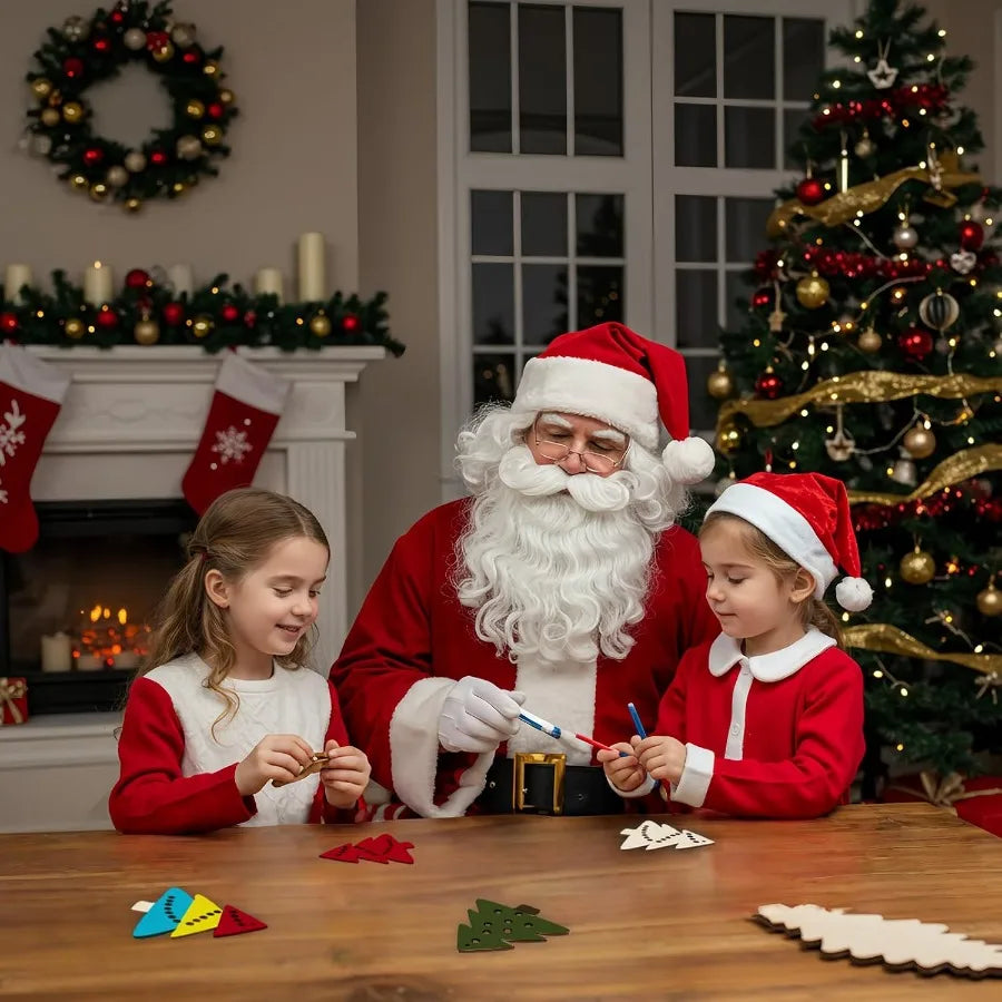 NT NIETING Christmas Wooden Ornaments Set For DIY Gift Making