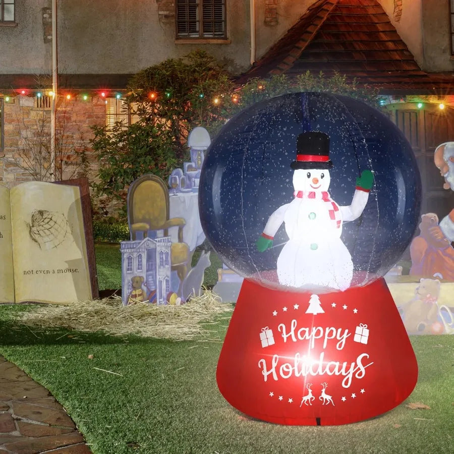 Hign-concerned Inflatable Snow Globe With LED Lights