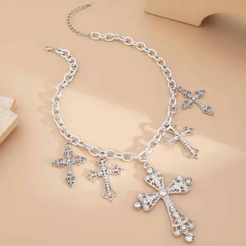 CN Guangdong Diamond Cross Necklace Fashion Style Jewelry