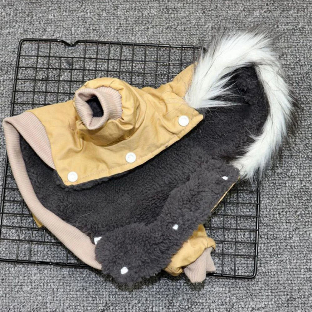 Hign-concerned Dog Coat Harness Winter Weatherproof Windproof Outdoor Jacket Protection