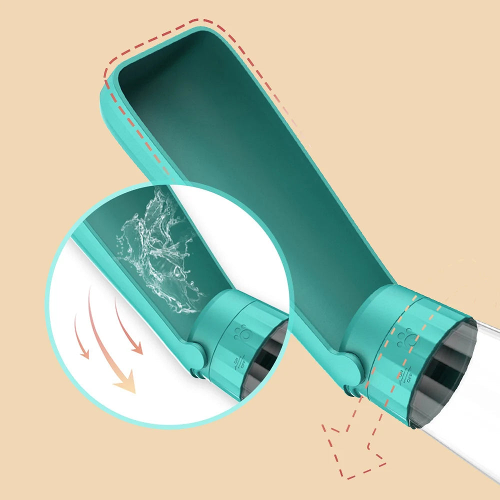 Holapet Outdoor Portable Dog Water Bottle Leak Proof High Capacity Pet Drinking Bowl For Dogs Cats