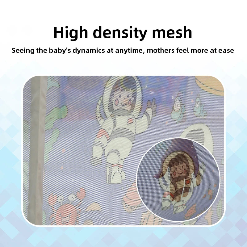 IMBABY Baby Playpens Cartoon Baby Corralitos with Protective Angle Playpen for Children Indoor Game Parks for Baby Playground