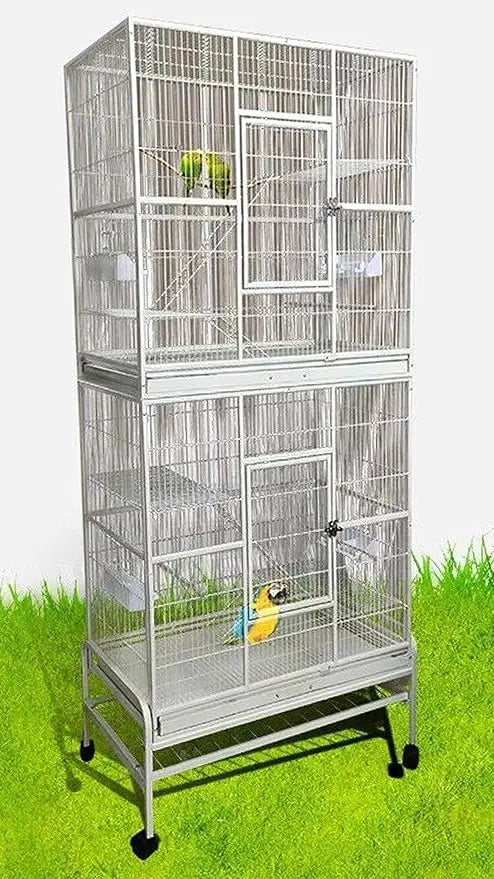 Gap Wrought Iron Parrot Cage Double Stackable Breeder Flight Cage