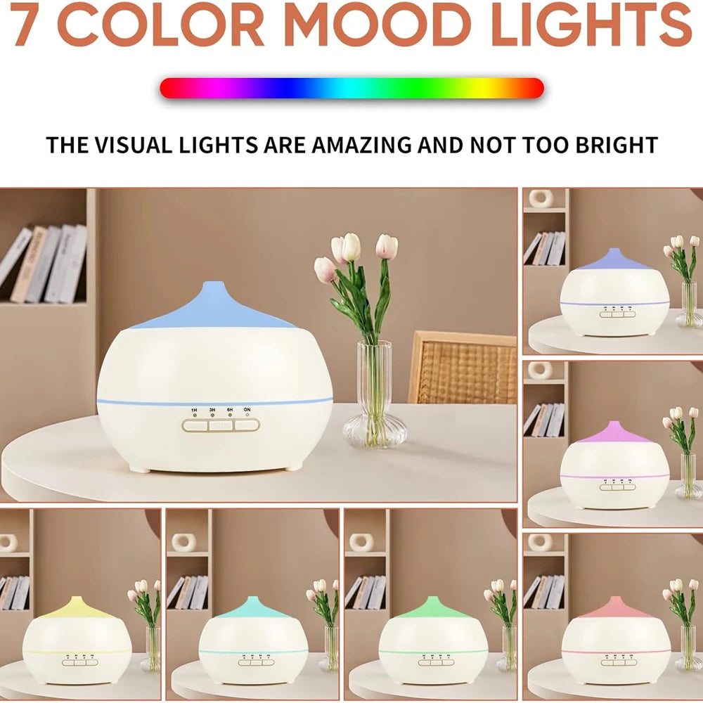Essential Oil Diffuser With Remote And Seven Color LEDs